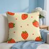 Fruit Strawberry Cushion Cover Short Plush Soft DoubleSided Printing Pillow Case Cozy Sofa Bedroom Home Decor Gift