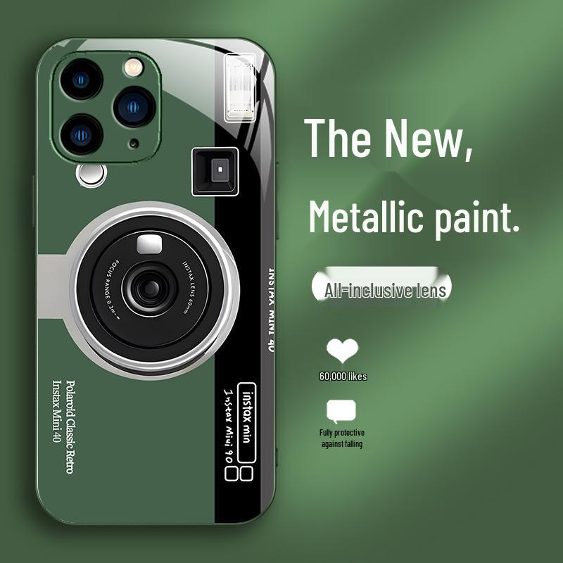 

Футляр для камери Apple 15/Pro/PLUS із повним покриттям і захистом від падіння для рідкого скла 11Pro. iPhone 14 зелений