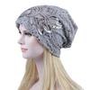 Omen Sequins Lace Turban Cap Flower Muslim Headwear Hat Female Head Wraps Ladies Bonnet Turbante Mejur