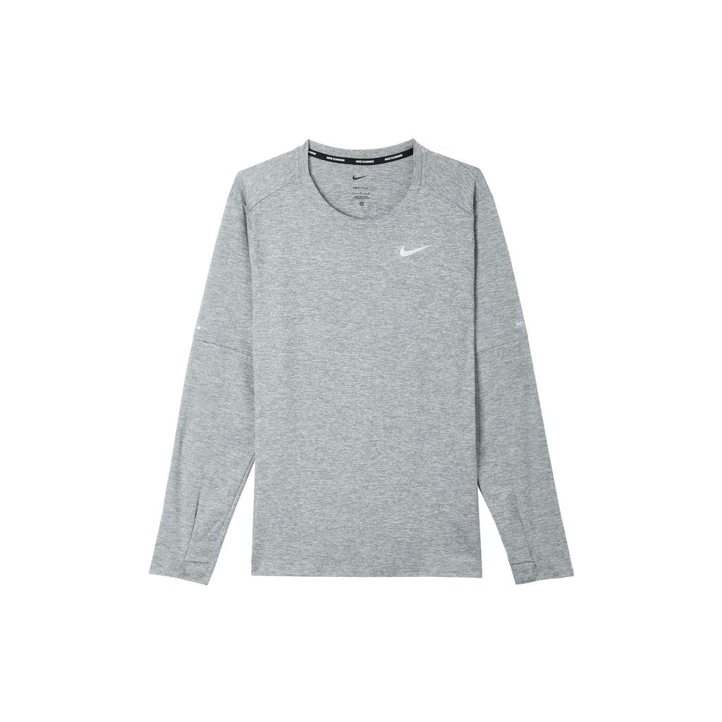Nike T Shirts Men's Light Gray Crew Neck Moderate Straight Fit DD4755-084