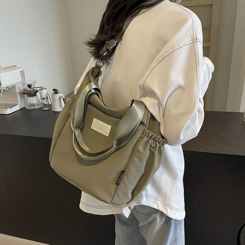 Large Capacity Oxford Cloth Commuter Tote Bag Simple Fashion Shoulder Bag Casual Fashion Small Fresh Girls Bag