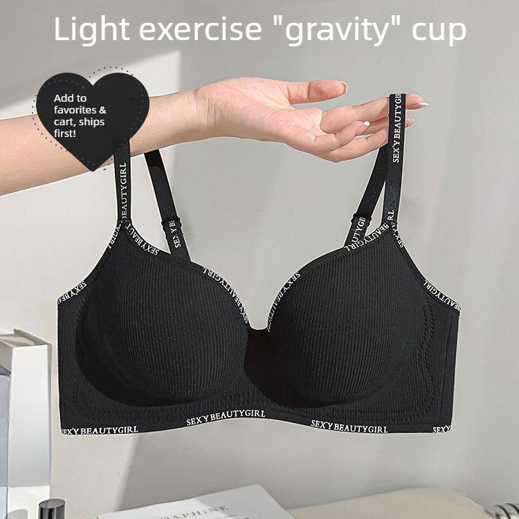 

Women Spring and Autumn Gather Small Chest Show Large No Underwire Anti Droop on The Outside of The Extended Underwear 32/70AB чёрный