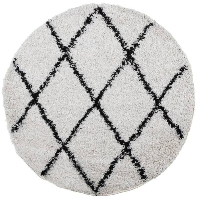 VidaXL Shaggy Rug with Long Pile, Floor Carpet, Area Rug, Living Room Carpet, Modern, Cream 375381