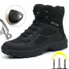 Men's Outdoor Safety Boots Desert Tactical Boots Puncture-Proof Work Boots Steel Toe Shoes Protective Boots Indestructible Shoes