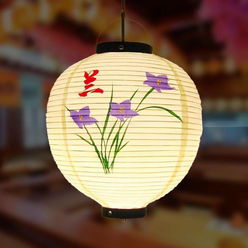 Red/Beige 30cm PVC Waterproof Japanese Lantern Korean Ramen Sashimi Izakaya Cuisine Shop Restaurant Decor Traditional Lantern