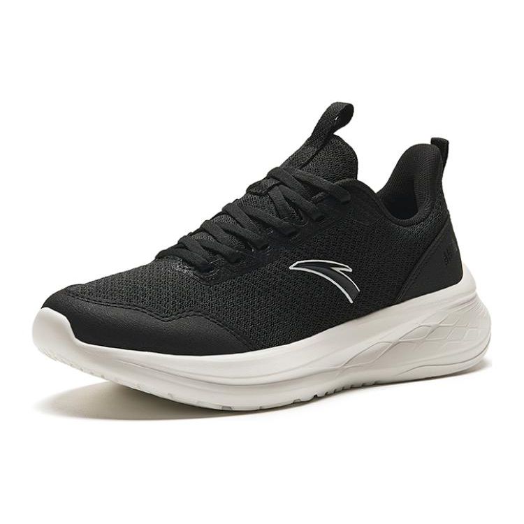 Anta Running Series Shock Absorbing Non-Slip Low-Top Running Shoes Women sneakers Black White 922425513-2