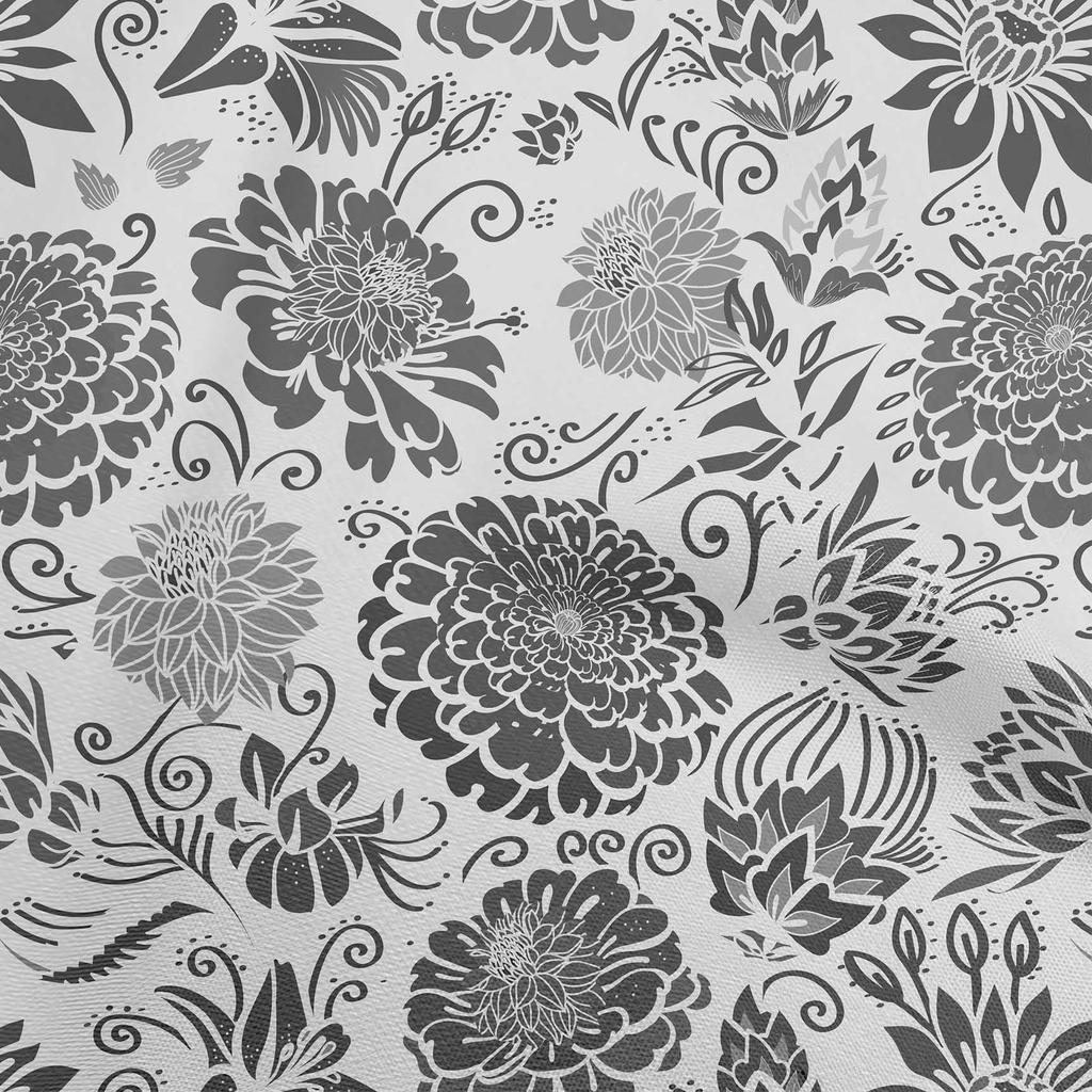 oneOone Cotton Flex Braun Stoff Asiatisch Chinesisch Blumen Kleid Material Stoff Druck Stoff Meterware 40 Zoll