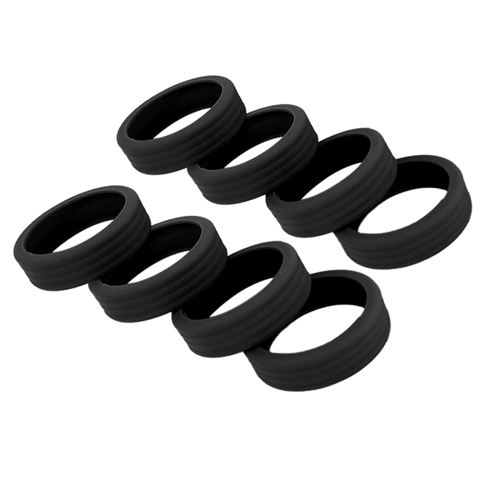 

8 шт. Чехол для колес чемодана, силиконовый, для снижения шума, защитный чехол для колес чемодана Black