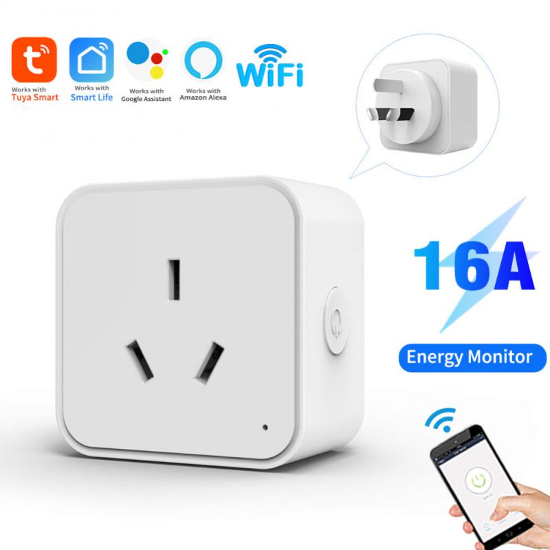 16a Tuya Zigbee Wifi Smart Plug With Power Monitor Function Wall Socket Adapter Voice Control Works With Alexa Google Assitant