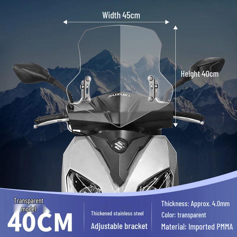 Windshield Glass for Suzuki UY125, Haojue AFR, and Qianjiang Hong Scooters