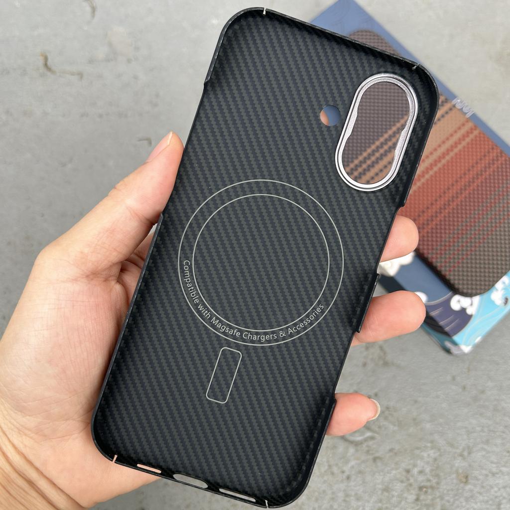 For Magsafe Magnetic Case For iPhone 17 Pro Max Real Carbon Fiber Color Aramid Fiber Cover for iPhone 17 Pro/17pro Max Case Capa