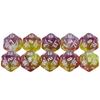 Polyhedral D20-terning 10 stk 20-sidig dobbelfarge med glitterterninger for DND-brettspill og rollespill