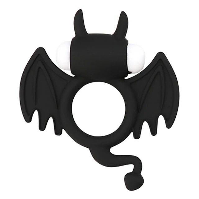 Unisex Double Vib Powerful Soft Silicone Dual Vibrating Cock Ring Penis Ring Double Rings for Couples Enhancing Harder Erection