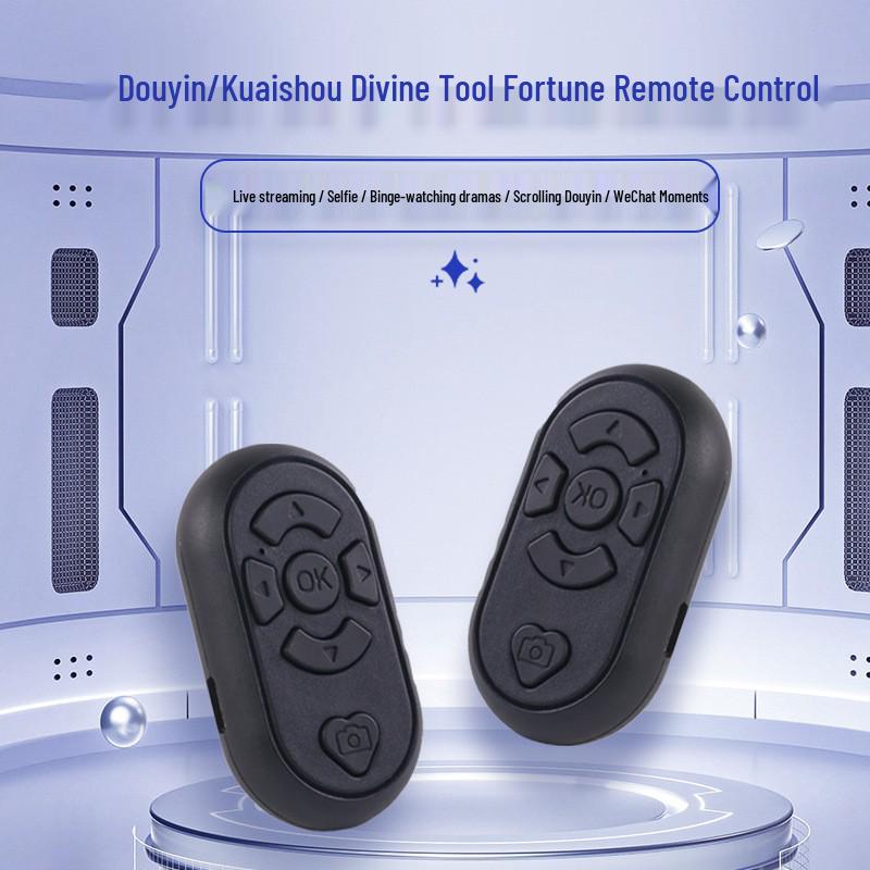 Selfie Remote & Clip-On Wired Microphone for Noise-Reduced Live Streaming & Interviews