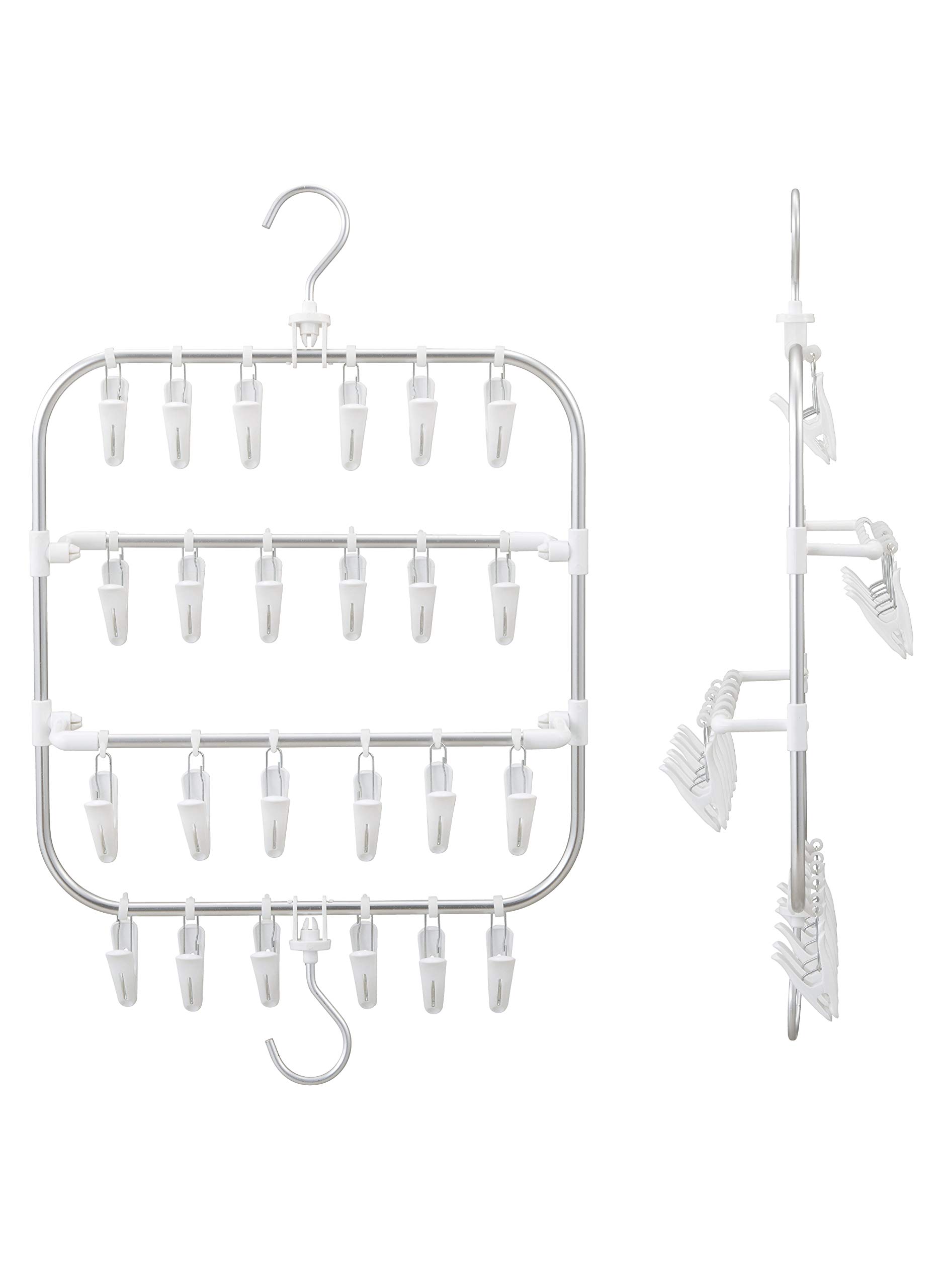 

CB Japan Laundry Drying Aluminum 24 Pinch Clothes Gap Kogure x Sentai White Rack, Frame, Hanger, Drying, 2-Way, Sensei, белый