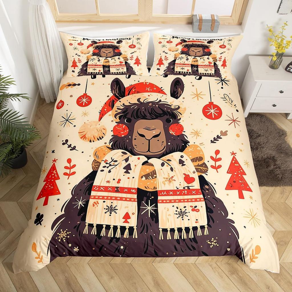 Comforter Christmas King Size Cute Dog Boys Girls Bohemian Room Decor Animal Bedding Collection 3 Piece Set