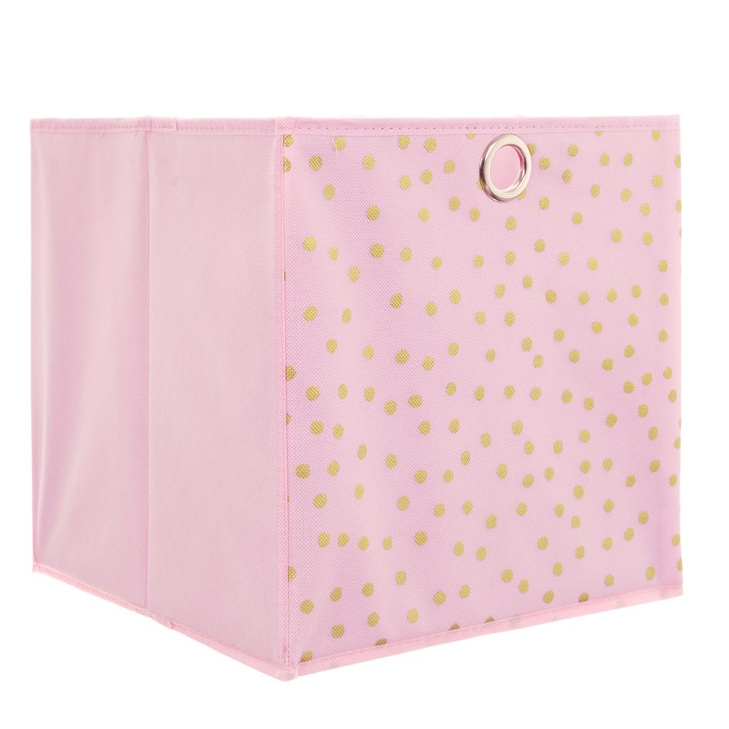 Les Trésors De Lily [A1796] - Pink 'Petits Pois' Storage Cube - 30x30