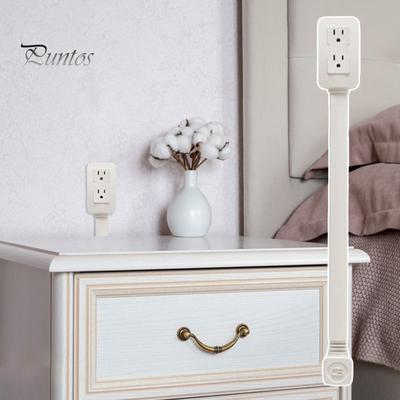 Electrical Outlet Extender with USB-A USB-C 2 AC Outlets 180 Degrees Rotating Sofa Couch Nightstand Desk Wall Socket Extension Bar