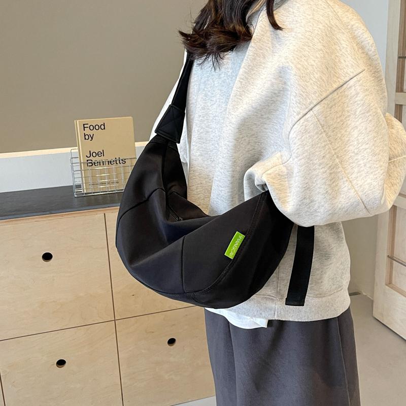Solid Color Shoulder Bag Dumpling Bag Women's Crossbody Bag