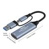 Spielvideo-Aufnahmekarte Typ C+USB auf HDTV 4K 30Hz 1080P 60Hz Recorder Video-Gaming-Camcorder Niedrige Latenz Konverter