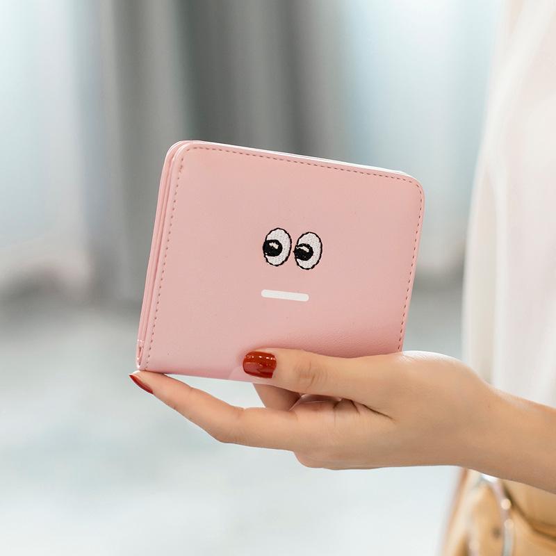 Xiangyin Women's Mini Wallet: 2024 Korean Ultra-Thin Folding Leather Wallet - Cute & Simple for Students