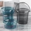 ZISIZ Transparent Portable Plastic Household Bucket