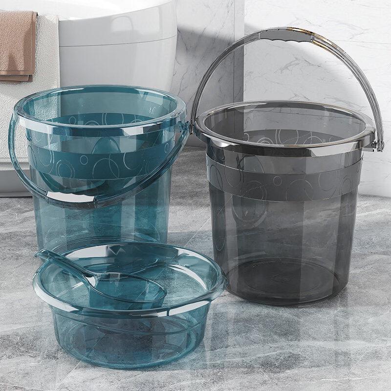 ZISIZ Transparent Portable Plastic Household Bucket
