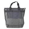Mesh Beach Bag Quick Drying Mesh Shower Caddy Travel Toiletry Bag for Toys Pool Family Travel Vacation Dark Gray