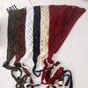 New Korean Style KFashion Hollow Out Knitted Triangular Bandanas For Women Head Wrap Kerchief  Handmade Crochet Headscarf Triangle Scarf