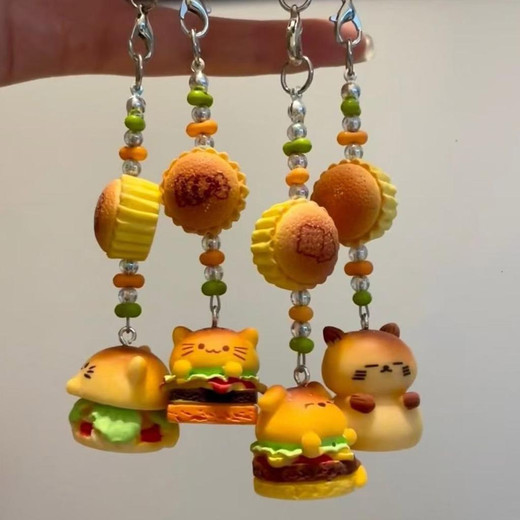 Practical Handmade Beadwork Cats Hanging Ornament Versatile Phone Charm Portable for Styles Upgrades Daily Use
