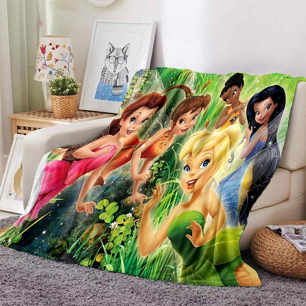 1pc Fairy Friends Forest Flannel Blanket,Ultra Soft Warm Plush Throw for Home Bedroom Bed Sofa Cover Camping Picnic Gift Y7243