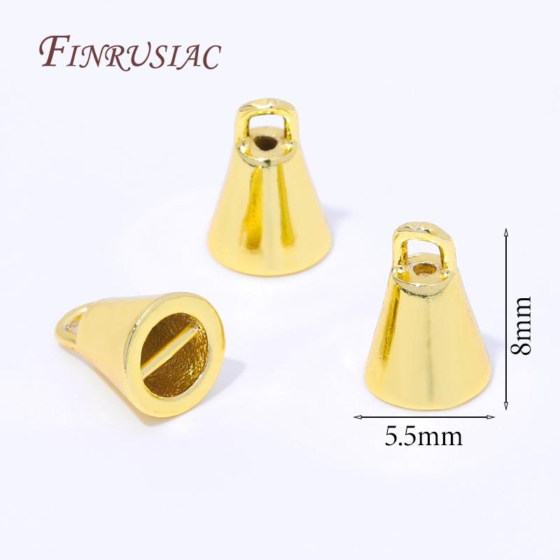 

10/20pcs 14K Gold Plated End Caps For Jewelry Making,Bead Cap with Loop End Connectors DIY Necklaces Findings,Caps For Bracelets 10 pcs