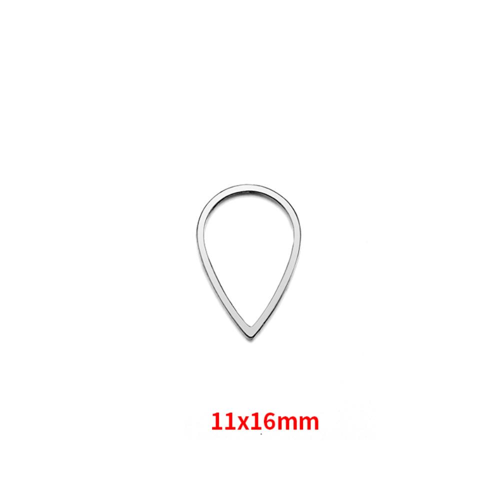 20pcs Stainless Steel Frames Charms DIY Resin Earring Pendants Base Geometry Hexagon Blank Bezel for Jewelry Making DIY Findings