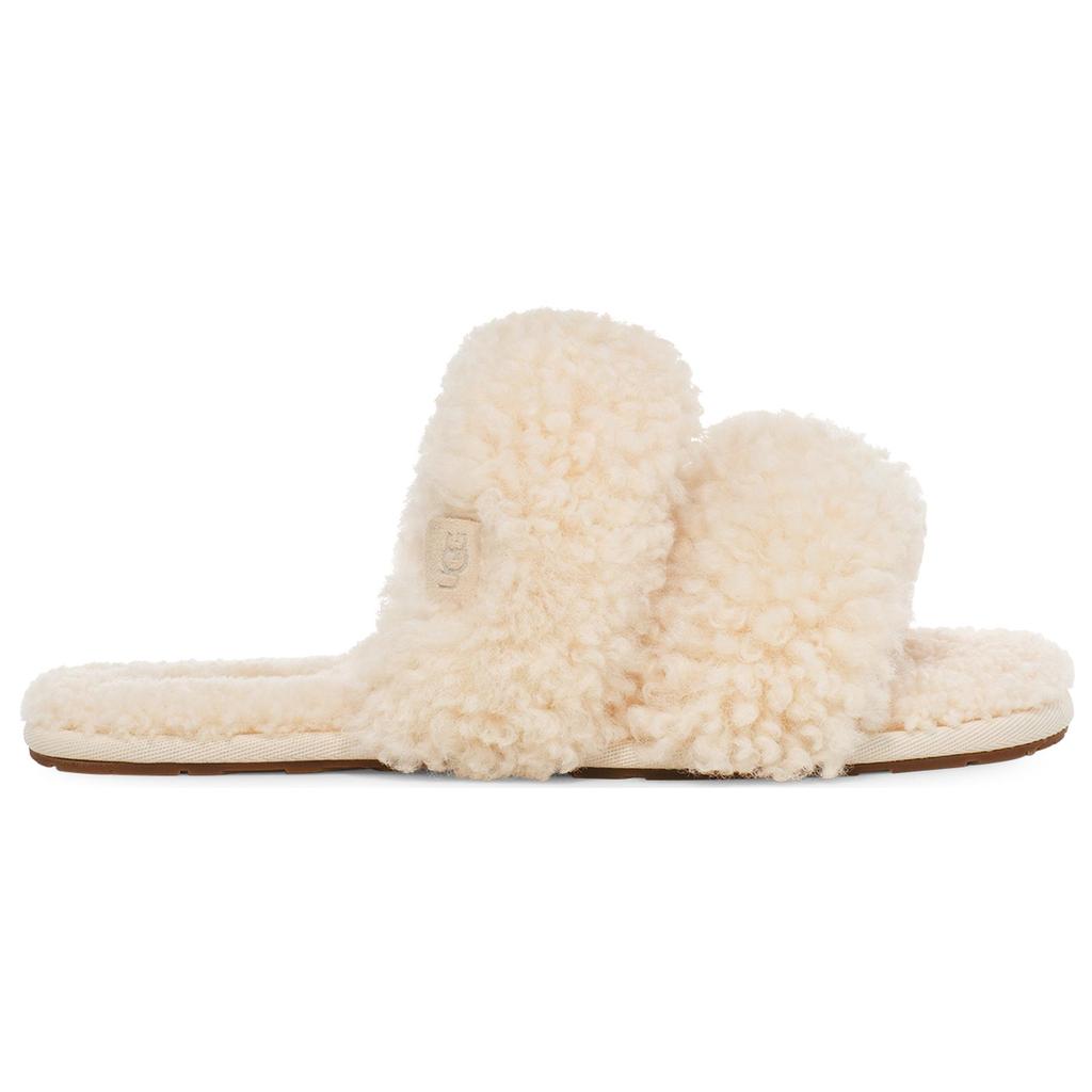 New UGG Maxi Curly Scuffetta Slippers 'Cozy Minimalist Beige' Women's 1130837-CYNT