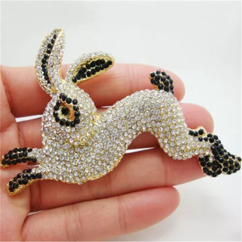 Vintage Women Girls Heavy Industry Crystal Animal Brooch Pin Fashion Luxury Shiny Boutique Rhinestone Badges Corsages For Lady