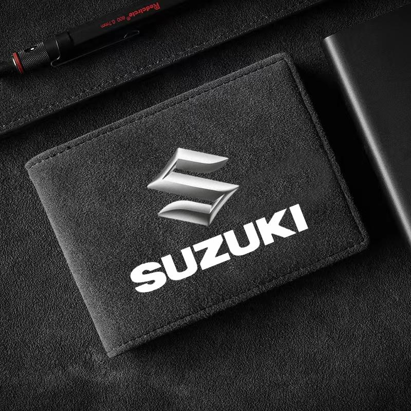 1Pcs Car Emblem Driver License Cover ID Credit Card Holder for Suzuki Swift SX4 Samurai Sport Jimny Grand Vitara Alto GW250 Splash Swace