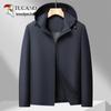 Herren-Frühlingsjacke mit Kapuze