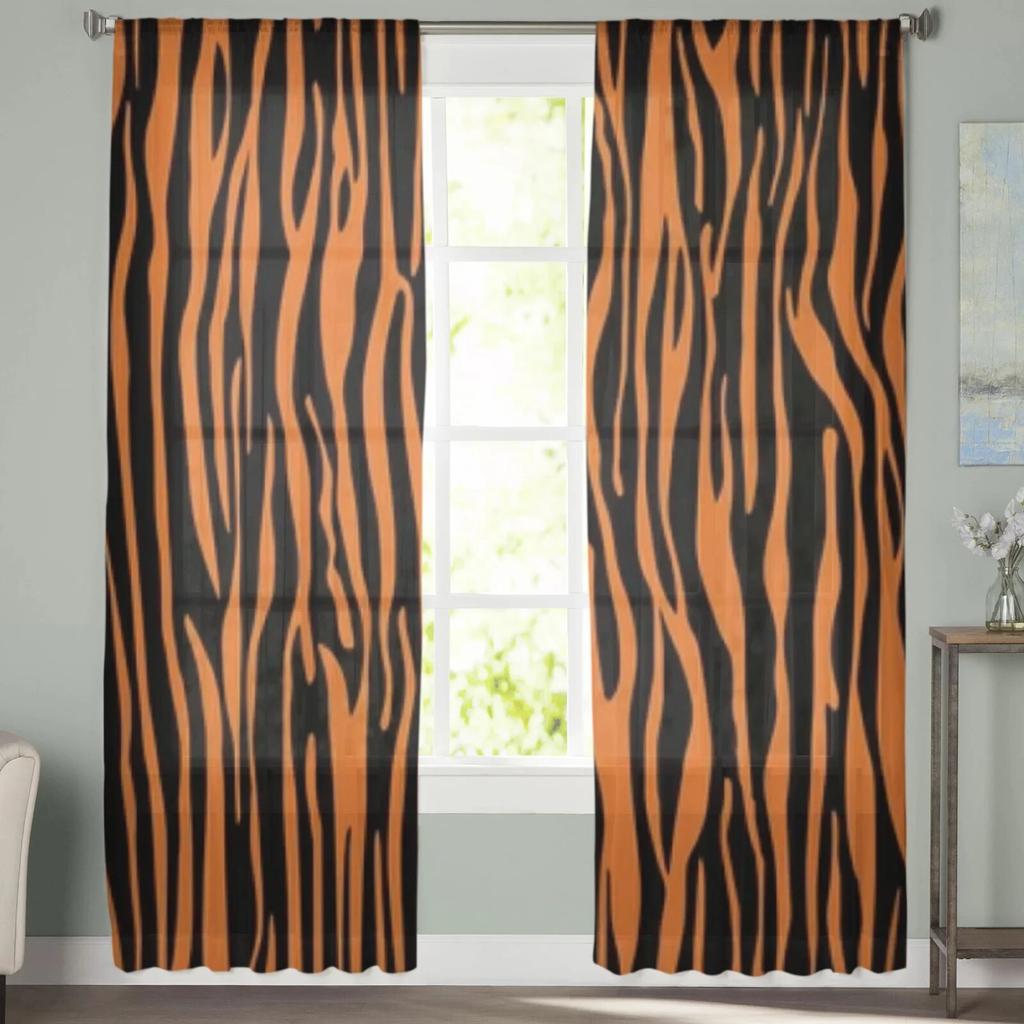 Zwierzęca Skóra Tło Przezroczyste Zasłony Okienne Do Salonu Sypialni Nowoczesne Woalowe Tiulowe Zasłony Tkanina Draperie Do Kuchni