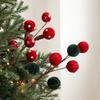 Flocking Lollipop Christmas Foam Ball Simulated Flower Arrangement Xmas Tree Decorations Christmas Flowers