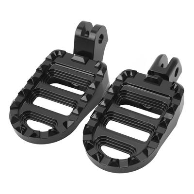 1 Pair of Front Foot Pegs Aluminum Anti Slip Motorcycle Front Footrest Pedal Set for Motorbike