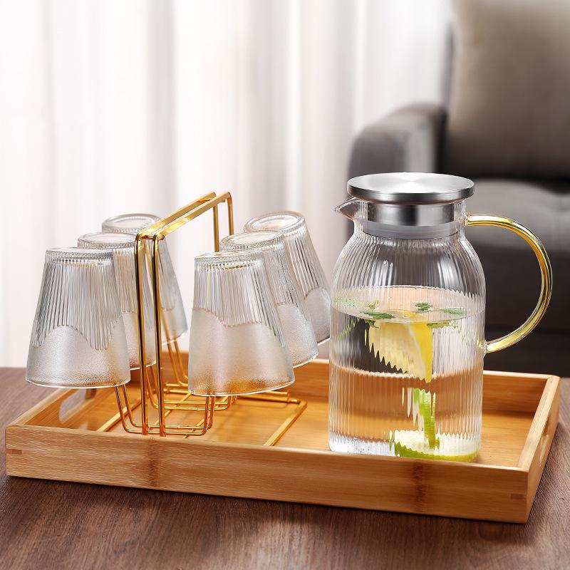 2025 Heat-Resistant Glass Kettle Set – Large Capacity Cold Water & Juice Jug