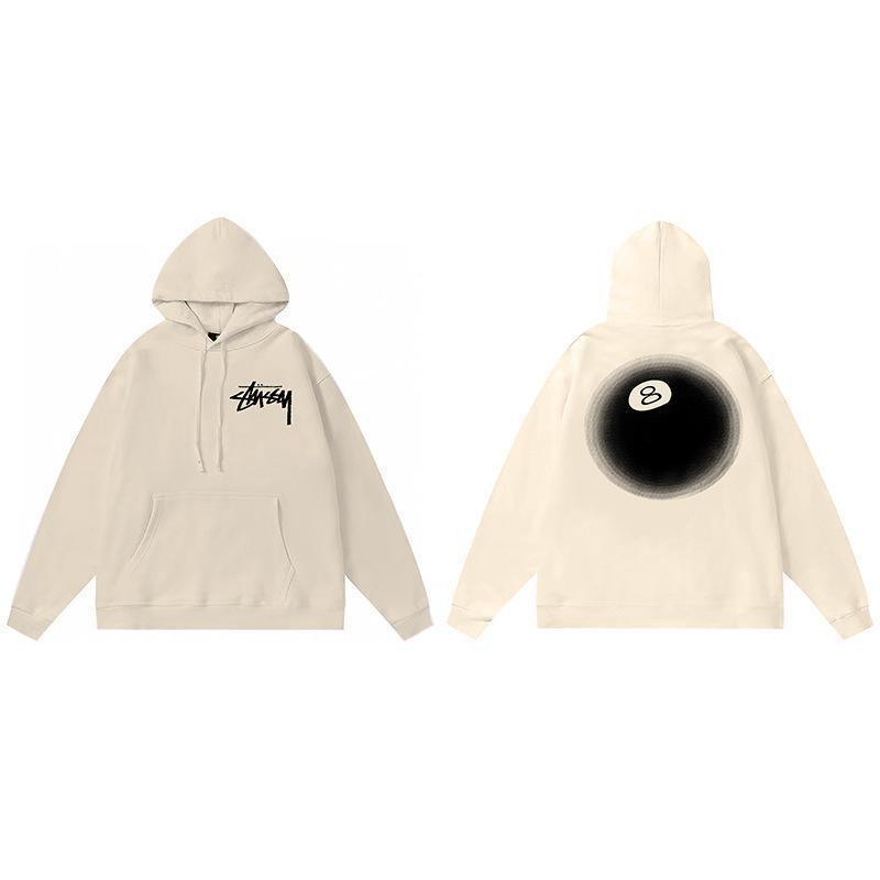 Stussy Mens Hooded Sweatshirt Casual Loose Fit Streetwear Printed Pullover