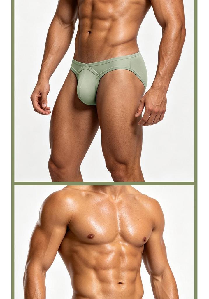 Men's Low-Rise Bamboo Triangle Underwear - Breathable, Skin-Friendly, All-Season Sportswear