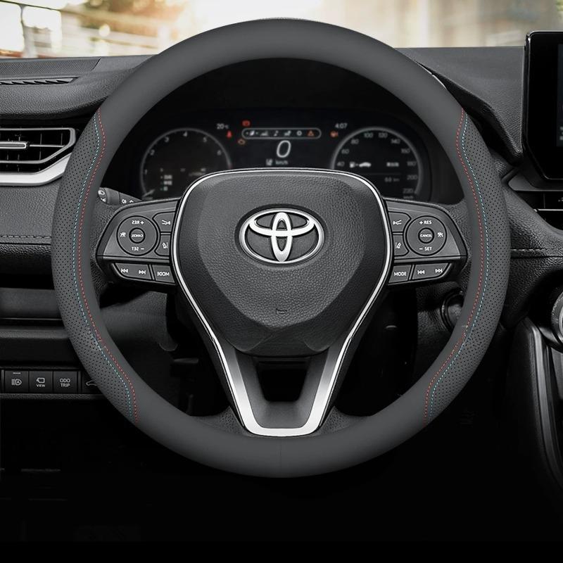 Coprivolante in Pelle per Auto per Toyota Rav4 Corolla Cross Yaris CHR Highlander Sienna Hilux Prius 2025 2026 Accessori