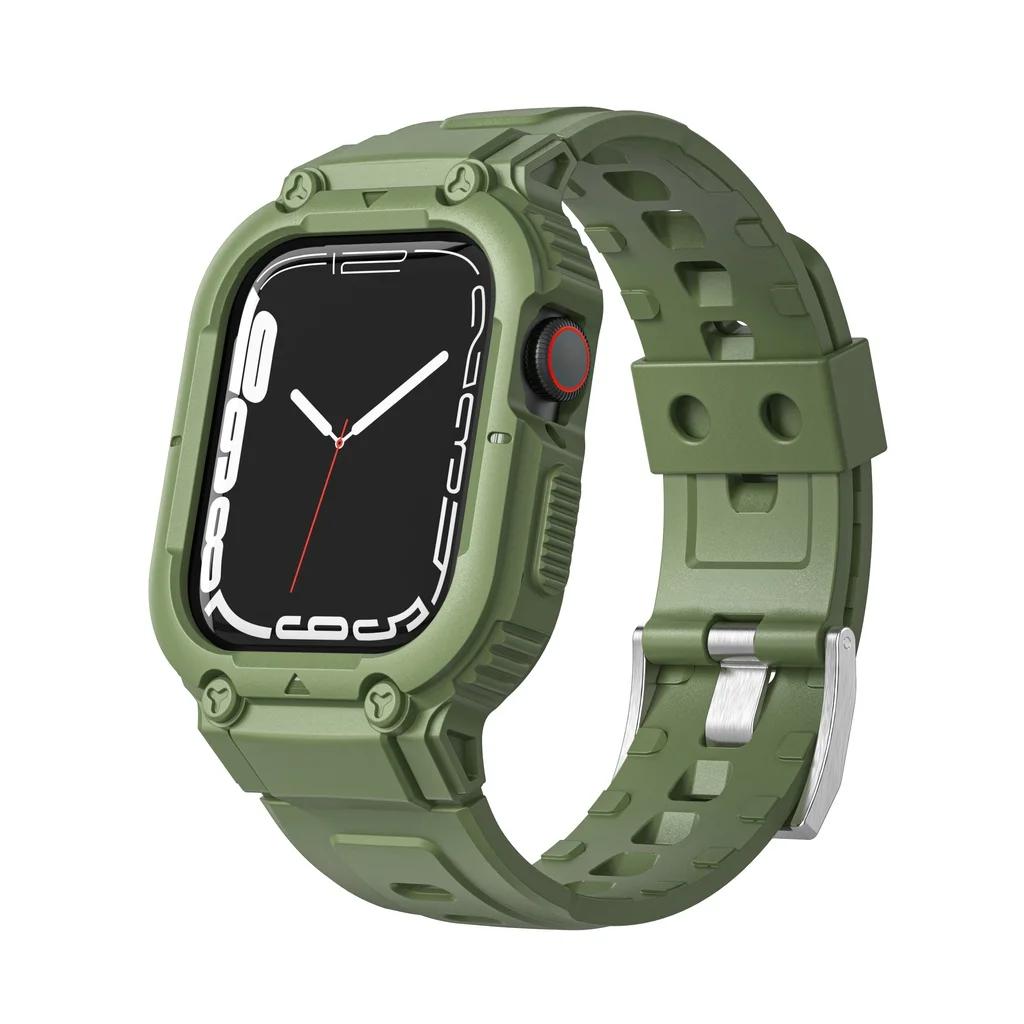 Řemínek pouzdra pro Apple Watch Ultra 49 mm 45 mm 44 mm 41 mm 40 mm silikonový pásek pro Iwatch Series 8 7 6 Se 5 4 Náramek s ochranným krytem