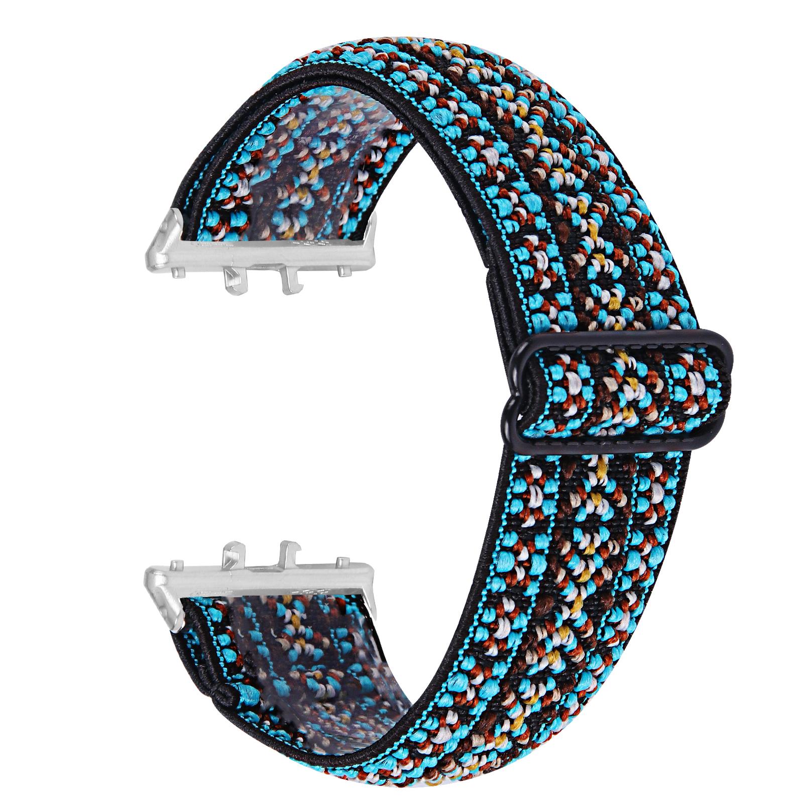 

Для Samsung Galaxy Fit3 SM-R390 Еластичний ремінець для годинника Модний візерунок Наручний ремінець (Срібна пряжка) As shown C