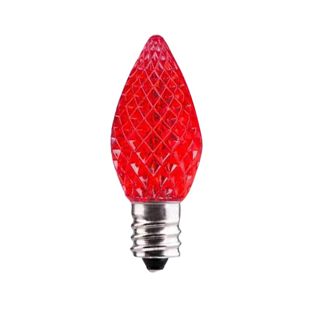 Lâmpada de Natal LED de Reposição, 0,8W, Adequada Para Cordões de Luzes de Exterior, Lâmpada de Natal Certificada de Grau Comercial, /2 Suporte de Vela.