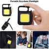 New LED Small Rechargeable COB Keychain Flashlights Portable Emergency Lamps Strong Magnetic Repair Work Outdoor Camping Light