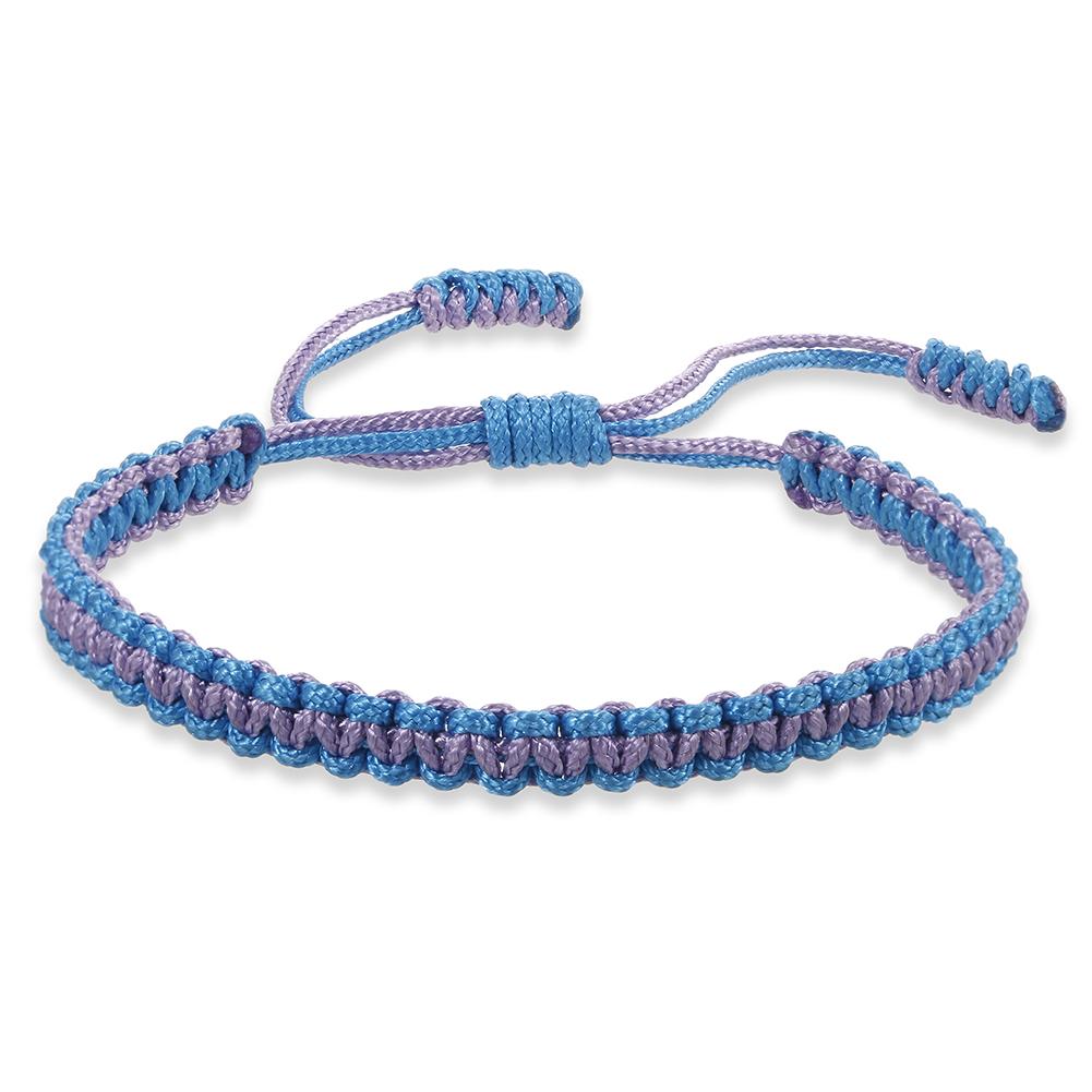 Multicolor Handmade Woven Nylon Rope Bracelet Mixed Color Knitted Chain Bangles For Men Women Adjustable Friendship Yoga Jewelry