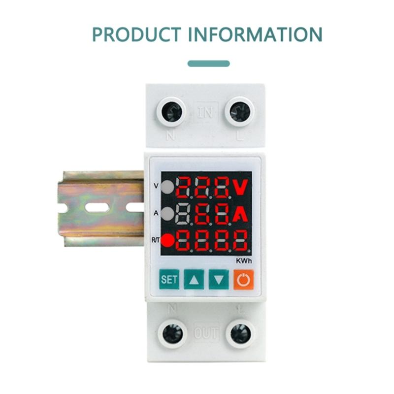 Upgraded Electricity Usage Monitor with Voltage Current Display Digital Power- Energy Tester Easy Wiring for Household